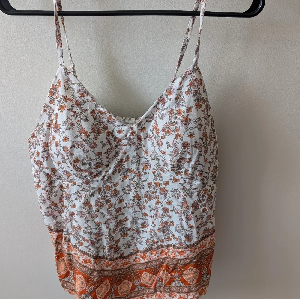 No Boundaries Women's Paisley Cottage Core Vibes Tank Top Size XXL Juniors - Picture 12 of 13